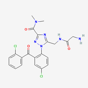 molecular formula C21H20Cl2N6O3 B1679336 Rilmazafone CAS No. 99593-25-6