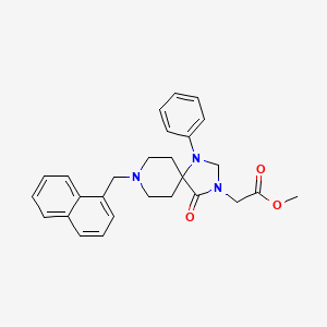 molecular formula C27H29N3O3 B1679360 8-(1-Naphthalenylmethyl)-4-oxo-1-phenyl-1,3,8-triazaspiro[4.5]decane-3-acetic acid Methyl Ester CAS No. 250685-44-0