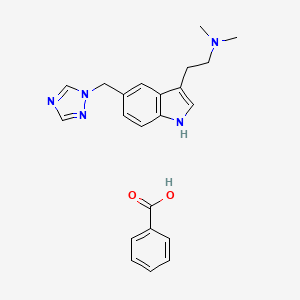 molecular formula C22H25N5O2 B1679399 Rizatriptan benzoate CAS No. 145202-66-0