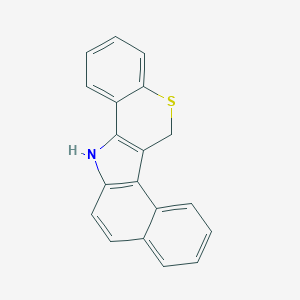 molecular formula C19H13NS B167940 Benzo(e)(1)benzothiopyrano(4,3-b)indole, 6,13-dihydro- CAS No. 10023-25-3
