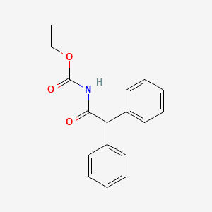 molecular formula C17H17NO3 B1679421 二苯乙酰基-碳酸乙酯 CAS No. 302841-86-7