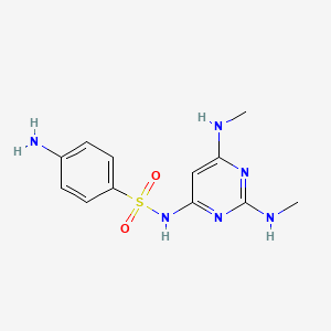 molecular formula C12H16N6O2S B1679427 4-amino-N-[2,6-bis(methylamino)pyrimidin-4-yl]benzenesulfonamide CAS No. 202466-68-0