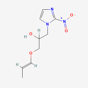 molecular formula C9H13N3O4 B1679431 2-Nitro-alpha-((1-propenyloxy)methyl)imidazole-1-ethanol CAS No. 68160-71-4