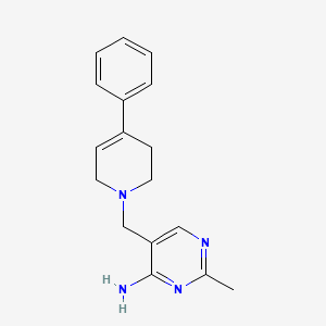 molecular formula C17H20N4 B1679435 2-methyl-5-[(4-phenyl-3,6-dihydro-2H-pyridin-1-yl)methyl]-4-pyrimidinamine CAS No. 189744-46-5