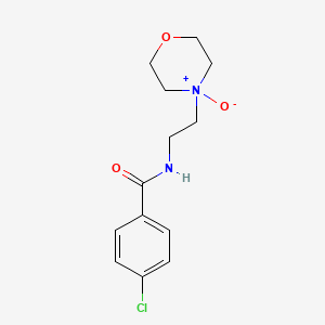 B1679437 Benzamide, 4-chloro-N-(2-(4-morpholinyl)ethyl)-, N-oxide CAS No. 64544-24-7