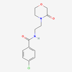 B1679439 Benzamide, 4-chloro-N-(2-(3-oxo-4-morpholinyl)ethyl)- CAS No. 97221-06-2