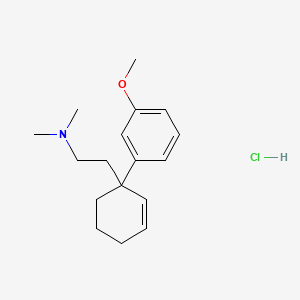 molecular formula C17H26ClNO B1679440 2-(1-(3-Methoxyphenyl)-2-cyclohexen-1-yl)-N,N-dimethylethylamine hcl CAS No. 86446-16-4