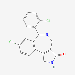 B1679464 8-Chloro-6-(2-chlorophenyl)-1,4-dihydropyrrolo(3,4-D)(2)benzazepin-3-(2H)one CAS No. 89052-67-5