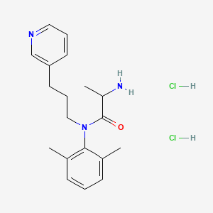 molecular formula C19H27Cl2N3O B1679465 2-Amino-N-(2,6-dimethylphenyl)-N-(3-(3-pyridyl)propyl)propionamide CAS No. 106134-33-2