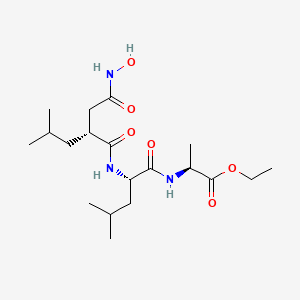 B1679480 [[1-[N-Hydroxy-acetamidyl]-3-methyl-butyl]-carbonyl-leucinyl]-alanine ethyl ester CAS No. 112105-54-1