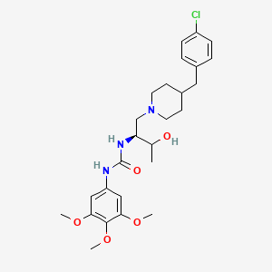 B1679486 1-[(2S)-1-[4-[(4-chlorophenyl)methyl]piperidin-1-yl]-3-hydroxybutan-2-yl]-3-(3,4,5-trimethoxyphenyl)urea CAS No. 1027161-31-4
