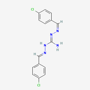 molecular formula C15H13Cl2N5 B1679493 1,2-bis[(4-chlorophenyl)methylideneamino]guanidine CAS No. 25875-51-8