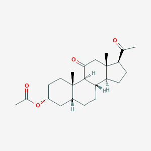 molecular formula C23H34O4 B167950 11,20-Dioxo-5-beta-pregnan-3-alpha-yl acetate CAS No. 1610-52-2