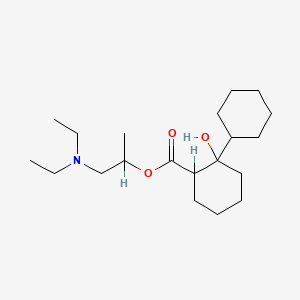 molecular formula C20H37NO3 B1679502 1-(Diethylamino)propan-2-yl (1R,2R)-2-cyclohexyl-2-hydroxycyclohexane-1-carboxylate CAS No. 53716-44-2