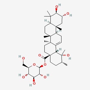 molecular formula C36H58O10 B1679533 [(2S,3R,4S,5S,6R)-3,4,5-trihydroxy-6-(hydroxymethyl)oxan-2-yl] (1R,2R,4aS,6aS,6aS,6bR,10S,11S,12aR,14bR)-1,10,11-trihydroxy-1,2,6a,6b,9,9,12a-heptamethyl-2,3,4,5,6,6a,7,8,8a,10,11,12,13,14b-tetradecahydropicene-4a-carboxylate CAS No. 88515-58-6