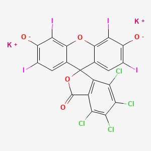 molecular formula C20H2Cl4I4K2O5 B1679538 Spiro(isobenzofuran-1(3H),9'-(9H)xanthen)-3-one, 4,5,6,7-tetrachloro-3',6'-dihydroxy-2',4',5',7'-tetraiodo-, dipotassium salt CAS No. 632-68-8
