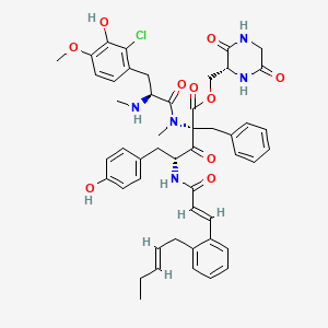 molecular formula C49H54ClN5O10 B1679557 Pepticinnamin E CAS No. 147317-36-0