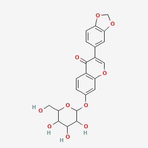 molecular formula C22H20O10 B1679577 3-(1,3-benzodioxol-5-yl)-7-[(2S,3R,4S,5S,6R)-3,4,5-trihydroxy-6-(hydroxymethyl)oxan-2-yl]oxychromen-4-one CAS No. 63347-43-3