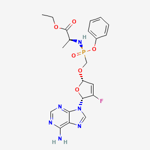 molecular formula C21H24FN6O6P B1679582 Mono(Ethyl-alanine) amidate CAS No. 912809-27-9
