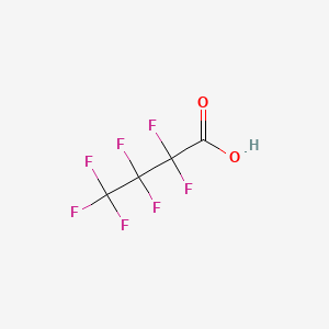 molecular formula C4HF7O2<br>C3F7COOH B1679599 Heptafluorobutyric acid CAS No. 375-22-4