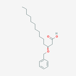 molecular formula C21H34O3 B016796 (R)-3-Benzyloxy myristic acid CAS No. 87357-67-3