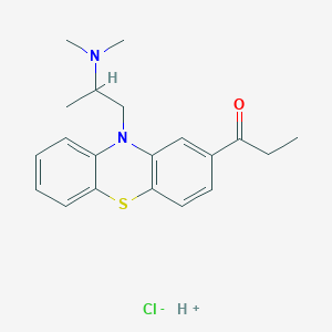 molecular formula C20H25ClN2OS B1679643 Propiomazine Hydrochloride CAS No. 1240-15-9