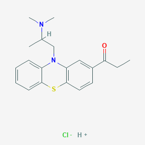 molecular formula C20H25ClN2OS B1679643 Propiomazine hydrochloride CAS No. 1240-15-9