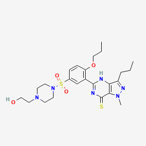 molecular formula C24H34N6O4S2 B1679654 Propoxyphenyl-thiohydroxyhomosildenafil CAS No. 479073-90-0
