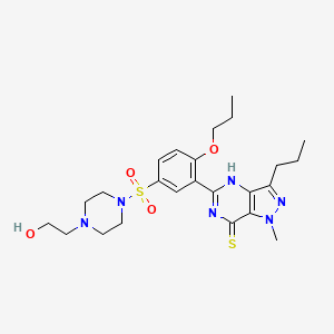 molecular formula C24H34N6O4S2 B1679654 Propoxyphenyl thiohydroxyhomosildenafil CAS No. 479073-90-0