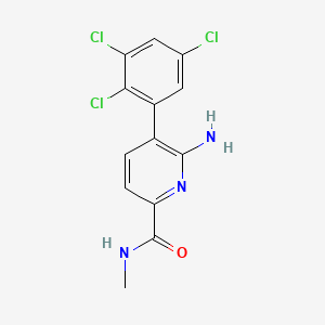 molecular formula C13H10Cl3N3O B1679668 6-amino-N-methyl-5-(2,3,5-trichlorophenyl)pyridine-2-carboxamide CAS No. 875051-72-2