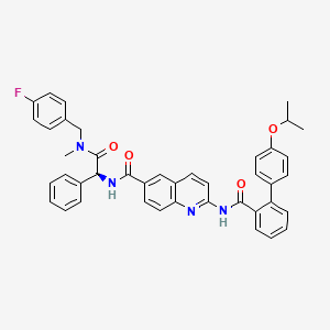 molecular formula C42H37FN4O4 B1679673 Unii-I6KF9AF7F7 CAS No. 863491-70-7