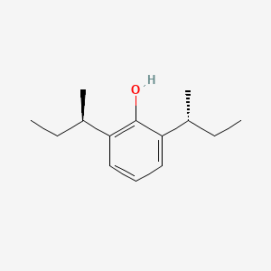 molecular formula C14H22O B1679685 2,6-Bis((1R)-1-methylpropyl)phenol, (-)- CAS No. 1083093-47-3