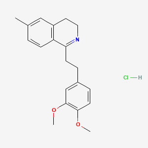 molecular formula C20H24ClNO2 B1679687 1-(3,4-Dimethoxyphenylethyl)-6-methyl-3,4-dihydroisoquinoline CAS No. 132928-46-2