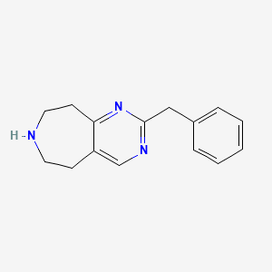 molecular formula C15H17N3 B1679695 2-苄基-6,7,8,9-四氢-5H-嘧啶并[4,5-d]氮杂卓 CAS No. 1065110-62-4