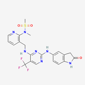 molecular formula C21H20F3N7O3S B1679704 PF-00562271 游离碱 CAS No. 717907-75-0