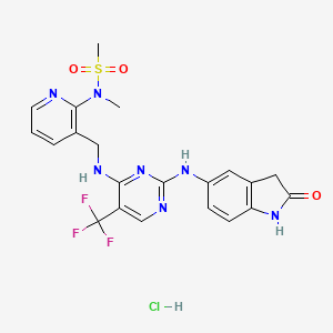 molecular formula C21H21ClF3N7O3S B1679705 PF-562271 HCl CAS No. 939791-41-0