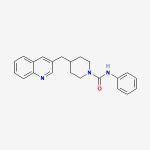 molecular formula C22H23N3O B1679707 N-phenyl-4-(quinolin-3-ylmethyl)piperidine-1-carboxamide CAS No. 959151-50-9