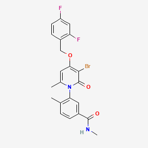 molecular formula C22H19BrF2N2O3 B1679756 (aS)-PH-797804 CAS No. 586379-66-0
