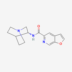 molecular formula C15H17N3O2 B1679758 N-[(3R)-1-azabicyclo[2.2.2]oct-3-yl]furo[2,3-c]pyridine-5-carboxamide CAS No. 478149-53-0