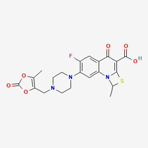 molecular formula C21H20FN3O6S B1679801 Prulifloxacin CAS No. 123447-62-1