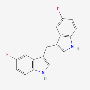 molecular formula C17H12F2N2 B1679812 1H-Indole, 3,3'-methylenebis[5-fluoro- CAS No. 215997-93-6