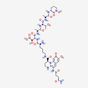 molecular formula C42H60N12O16 B1679817 Pseudobactin CAS No. 76975-04-7