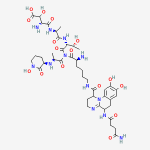 molecular formula C42H62N12O16 B1679818 Pseudobactin A CAS No. 79438-64-5