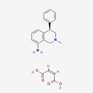 molecular formula C20H22N2O4 B1679831 8-Amino-2-methyl-4-phenyl-1,2,3,4-tetrahydroisoquinoline maleate CAS No. 32795-47-4