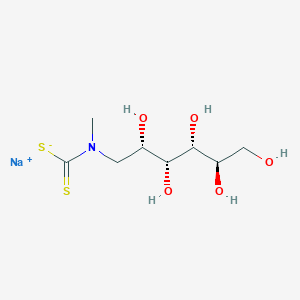 molecular formula C8H16NNaO5S2 B1679848 N-Methyl-D-glucamine dithiocarbamate CAS No. 94161-07-6