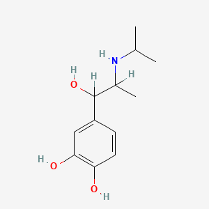 molecular formula C12H19NO3 B1679861 Benzyl alcohol, 3,4-dihydroxy-alpha-(1-(isopropylamino)ethyl)- CAS No. 13725-13-8