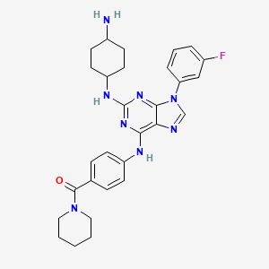 molecular formula C29H33FN8O B1679870 Purfalcamine CAS No. 1038620-68-6