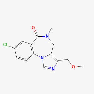 B1679880 8-chloro-3-(methoxymethyl)-5-methyl-4H-imidazo[1,5-a][1,4]benzodiazepin-6-one CAS No. 164025-33-6