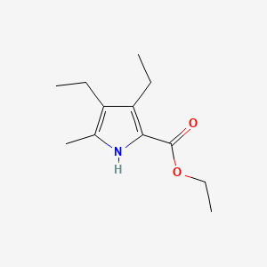 molecular formula C12H19NO2 B1679886 3,4-Diethyl-2-ethoxycarbonyl-5-methylpyrrole CAS No. 16200-50-3