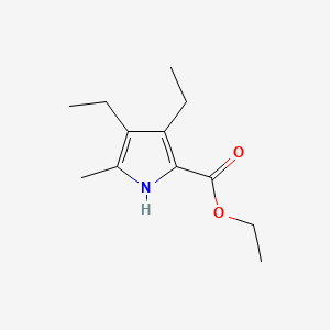 molecular formula C12H19NO2 B1679886 Ethyl 3,4-diethyl-5-methyl-1H-pyrrole-2-carboxylate CAS No. 16200-50-3